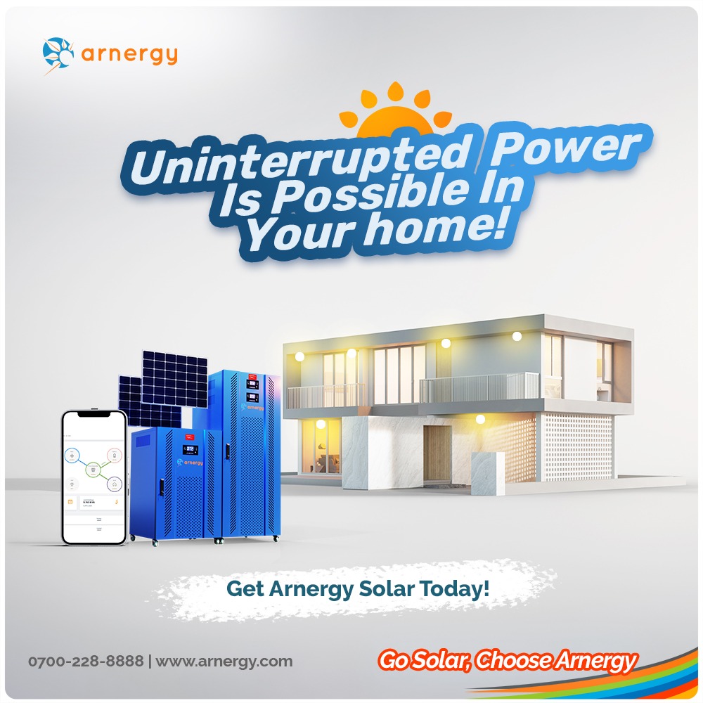 uninterrupted solar power supply is possible with Arnergy